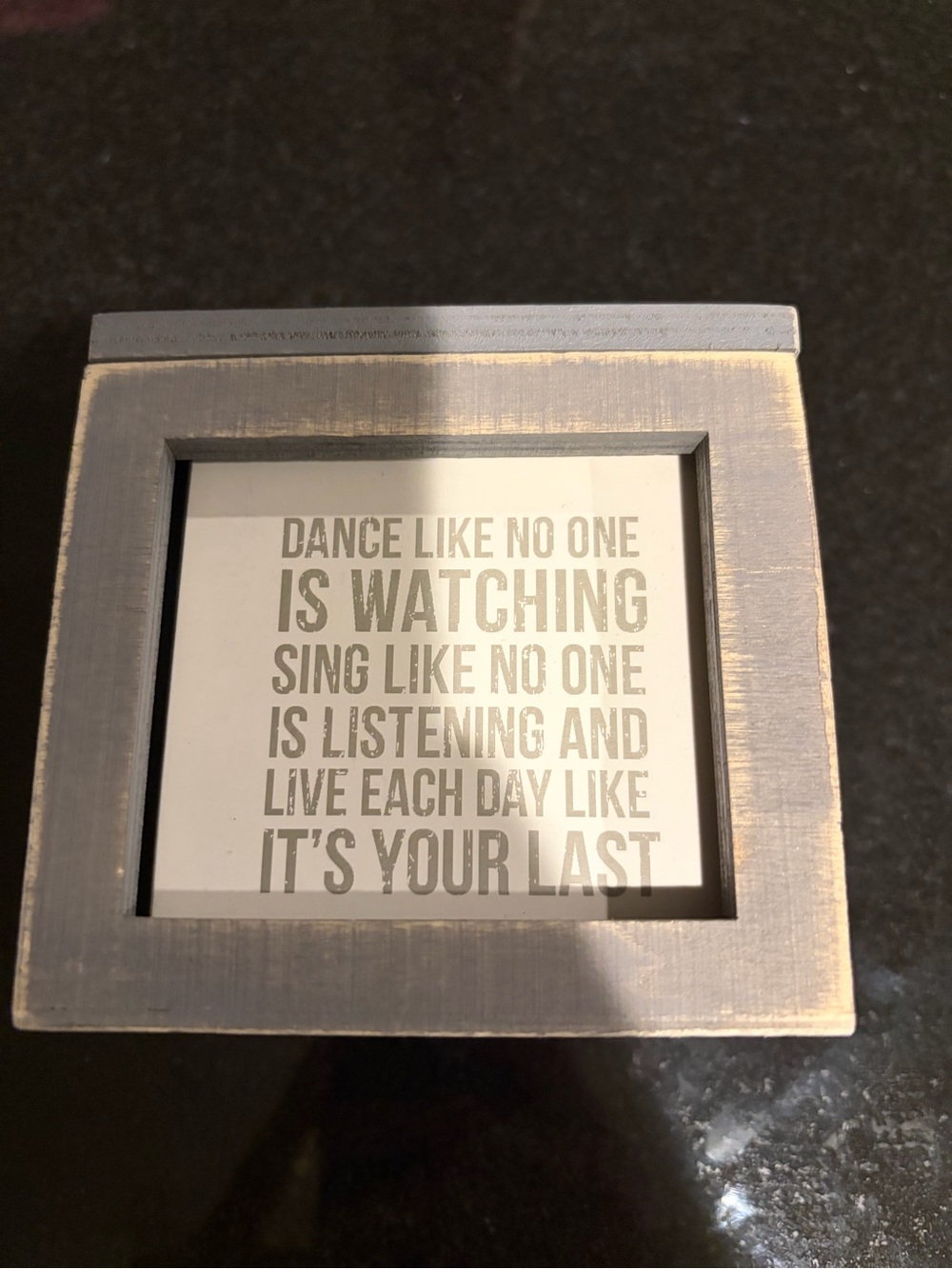 Inspirational Square Wood Frame with interchangeable cards